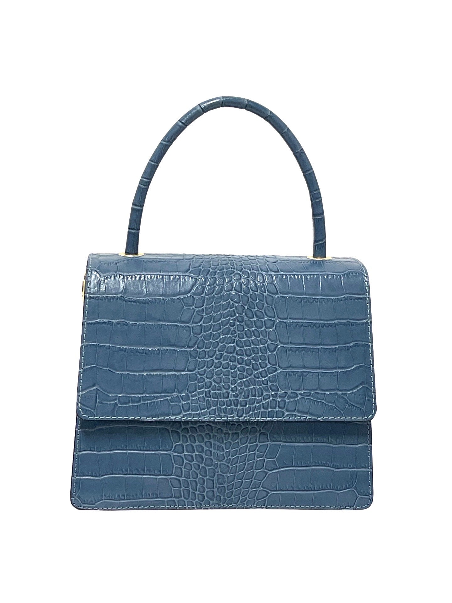 Lucia Croc-Embossed Leather Handbag - Firenze Luxe