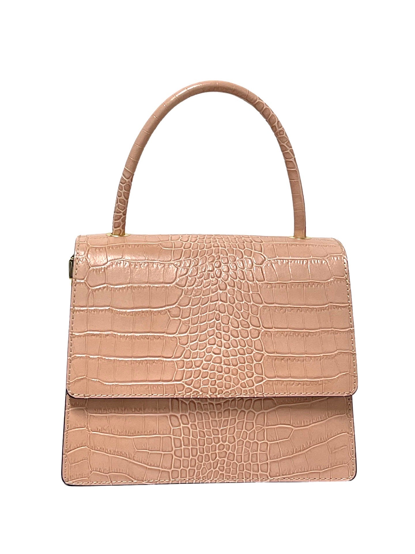 Lucia Croc-Embossed Leather Handbag - Firenze Luxe